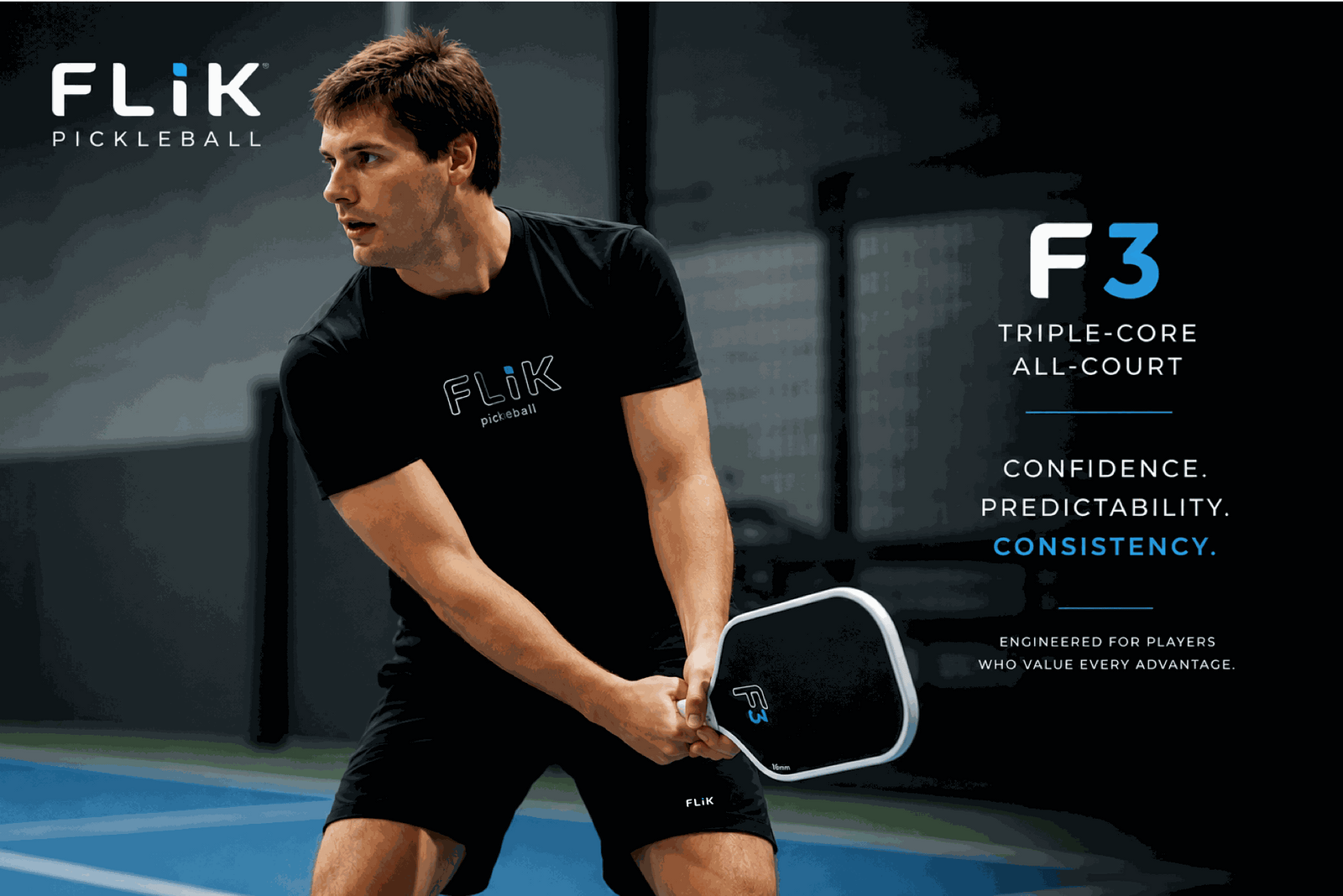 Pickleball player hitting two-handed backhand
