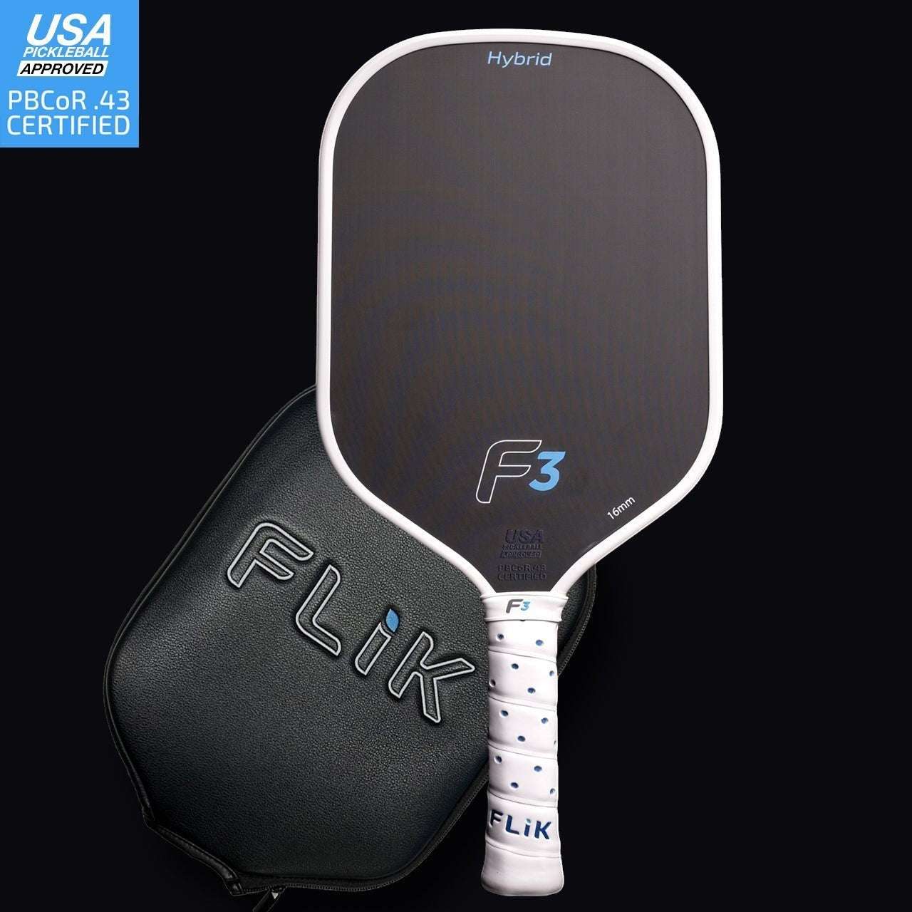 FLiK F3 Pickleball Paddle Triple Core Foam All-Court 16mm 2100+