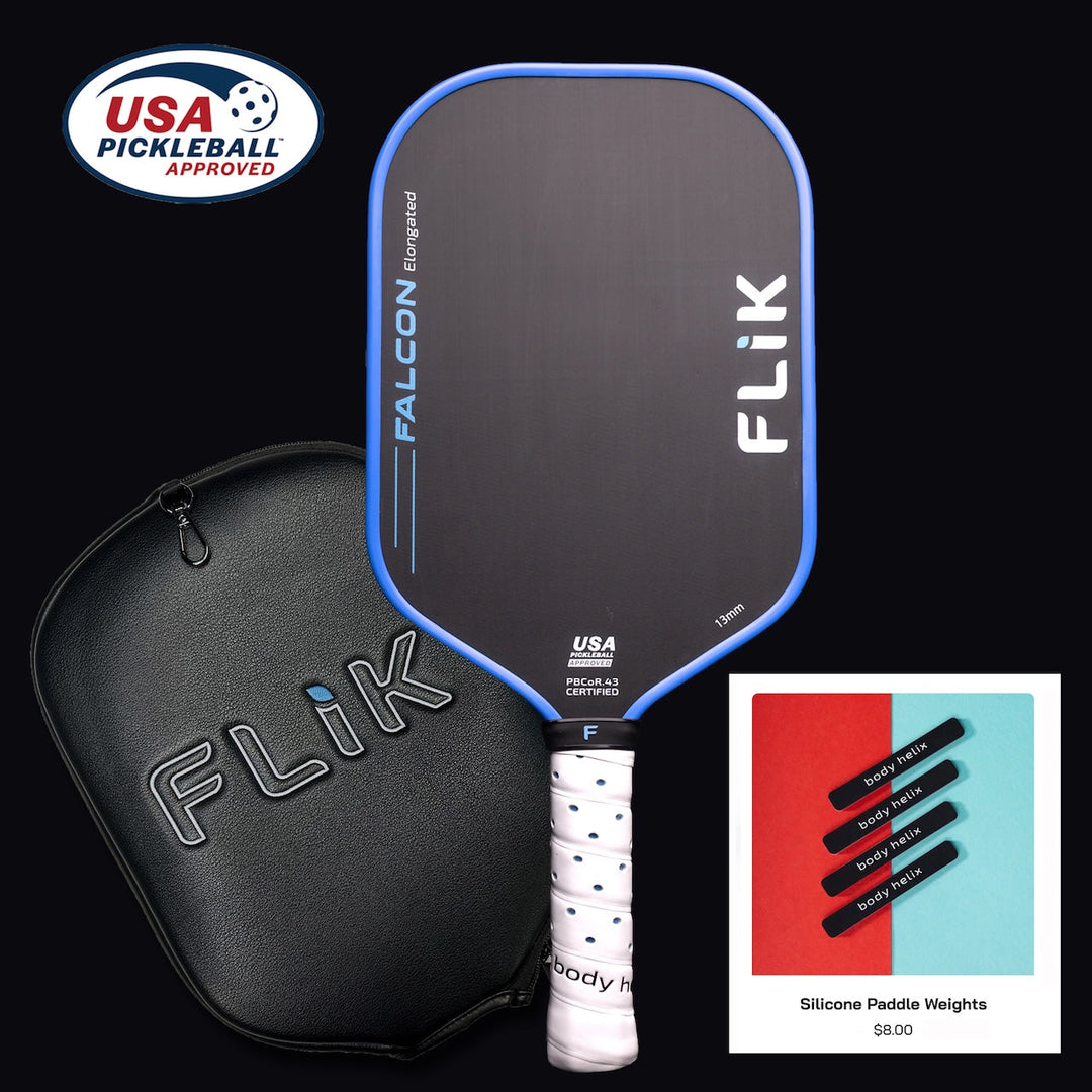 FLiK Falcon Elongated Premium Pickleball Paddle | body helix