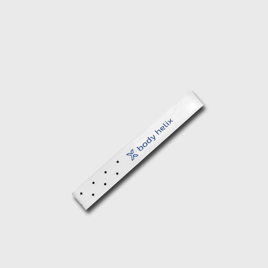 White pickleball paddle replacement grip 'body helix' branding on a light gray background