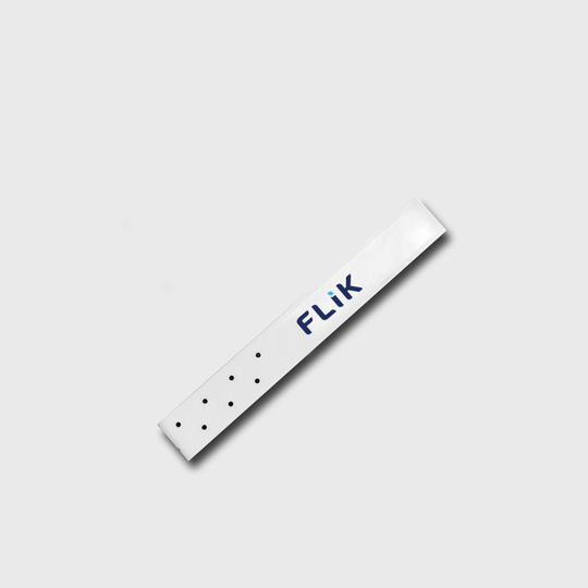 A white Paddle Replacement Grip with the brand name &