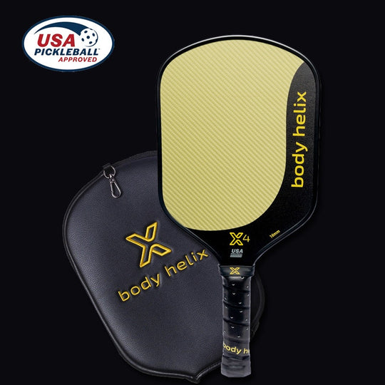 Pickleball Paddle X4 Kevlar Gold Kevlar 16mm Hybrid | body helix