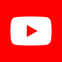 YouTube logo on a red background